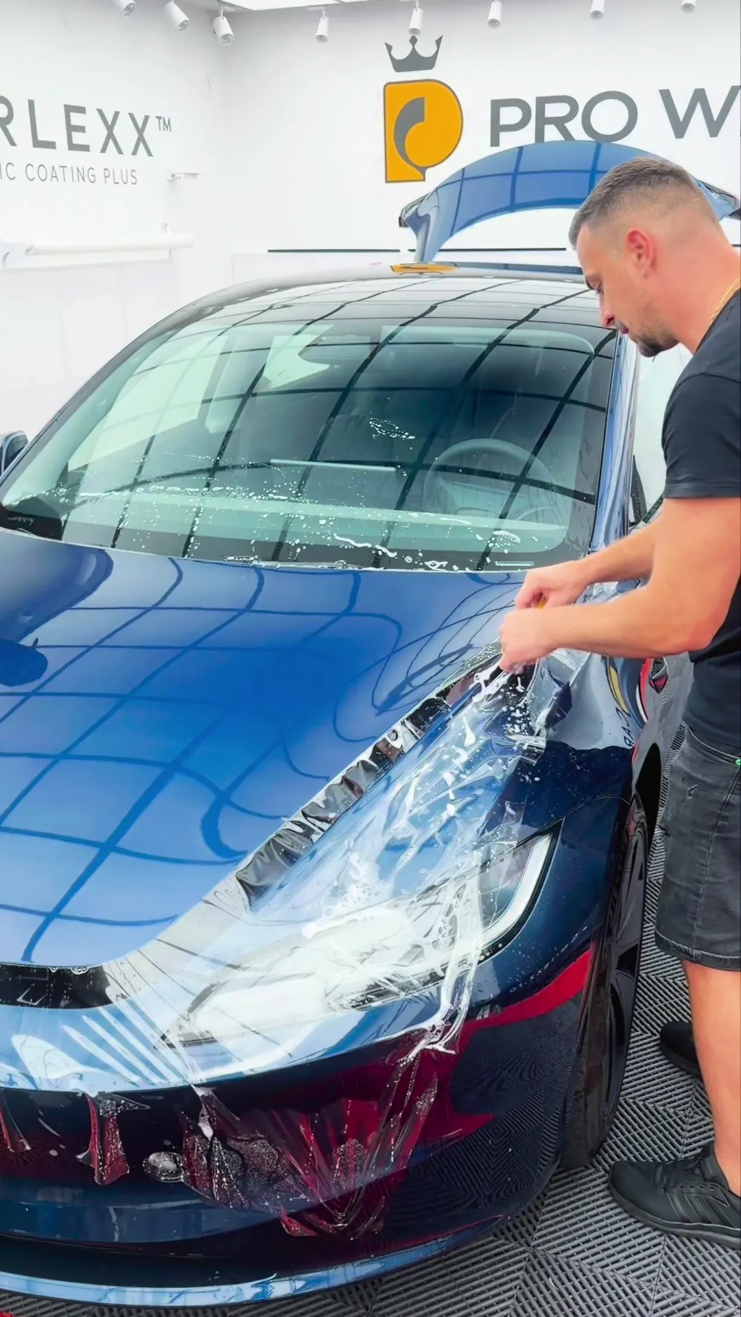 Tesla Model 3, film PPF transparent brillant — photo 6 sur 6